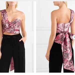 Erdem Halle $1425 Silk Blend Bra Top Pink Size 12